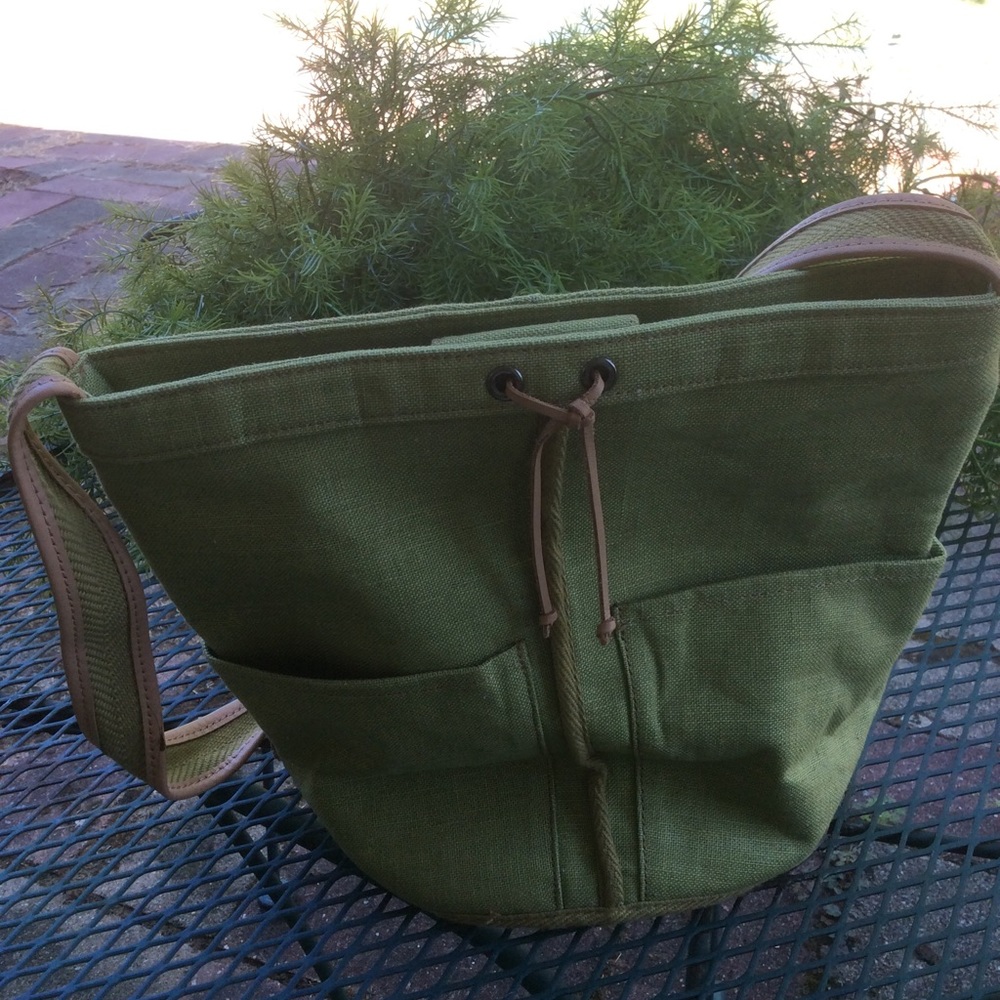 Fossil Fabric Canvas Bucket Bag New - image 2